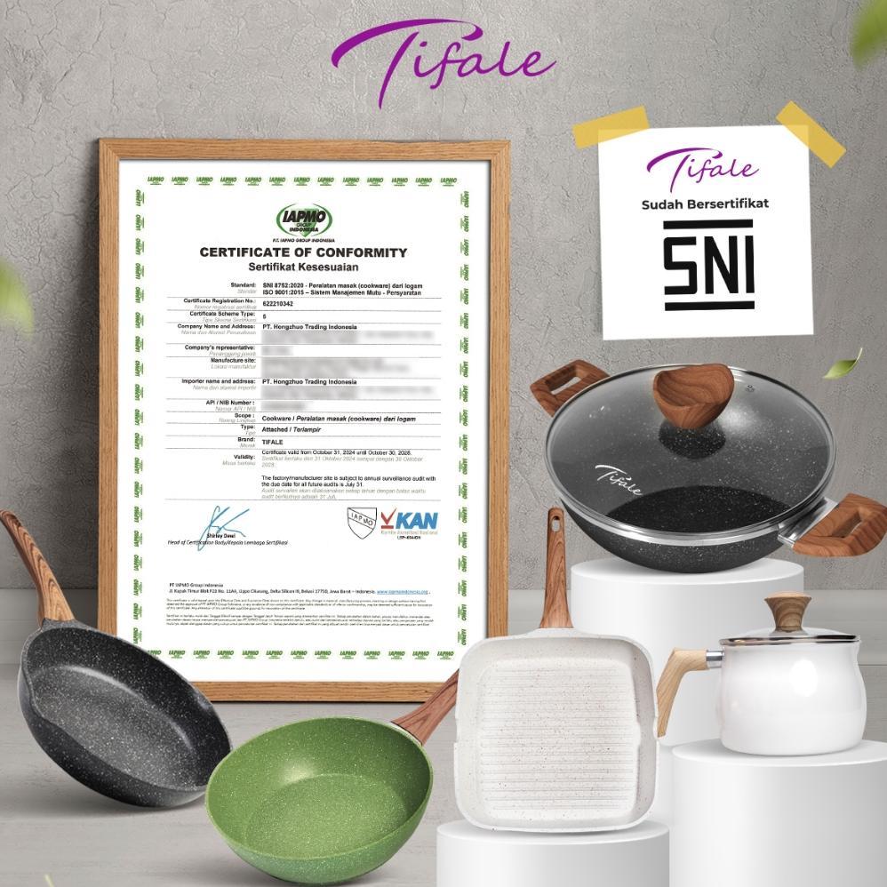 BEST SELLER TIFALE ENAMEL CAST IRON 24CM PANCI ENAMEL BESI COR PANAS MERATA ANTI LENGKET PANCI MPASI
