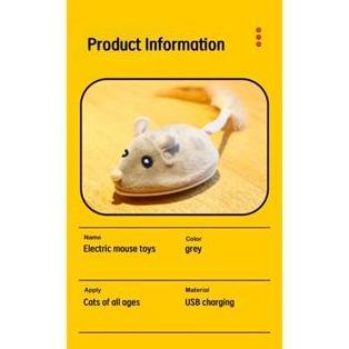 Mainan Hewan Bentuk Tikus Jalan Otomatis / Mainan Interaktif Kucing Bentuk Tikus / Mainan Kucing Tik