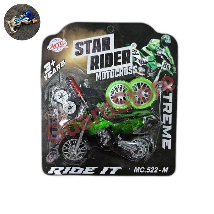 Ready Mainan Anak Motorcross Metalik