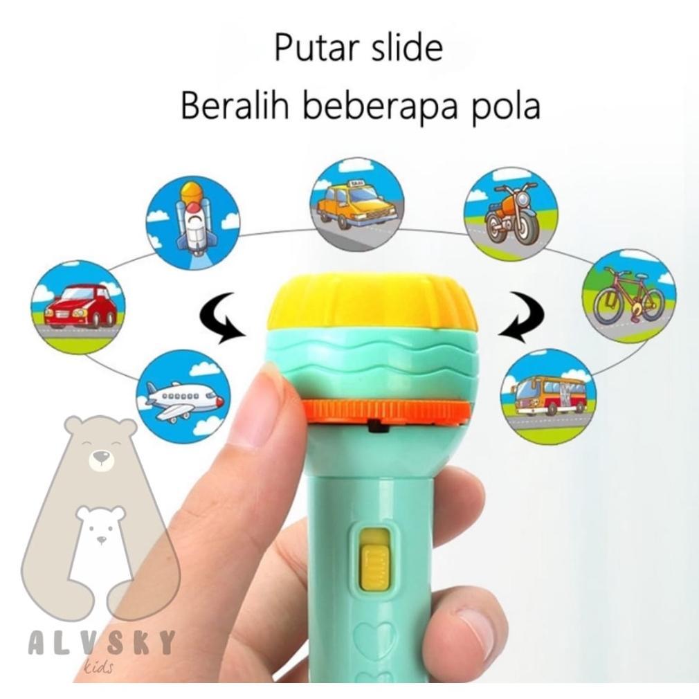 TERMURAH MAINAN EDUKASI ANAK SENTER PROYEKTOR / FUN FLASHLIGHT / MAINAN PROYEKTOR GAMBAR / MAINAN ED