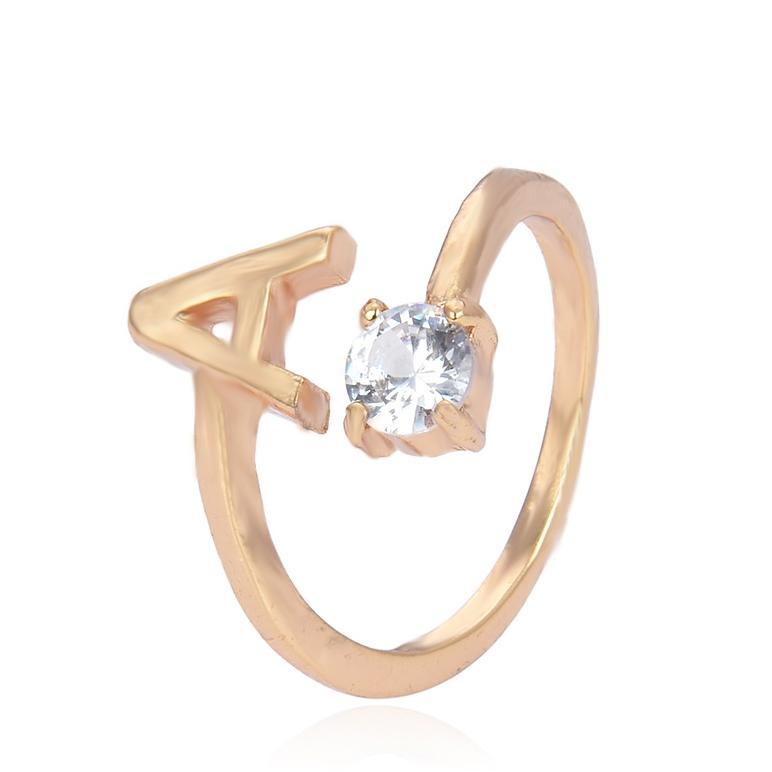 LIMITED HYL JEWELRY COD Cincin Huruf Terbuka Kristal Emas Titanium Steel Mutiara Berlian Wanita Fash