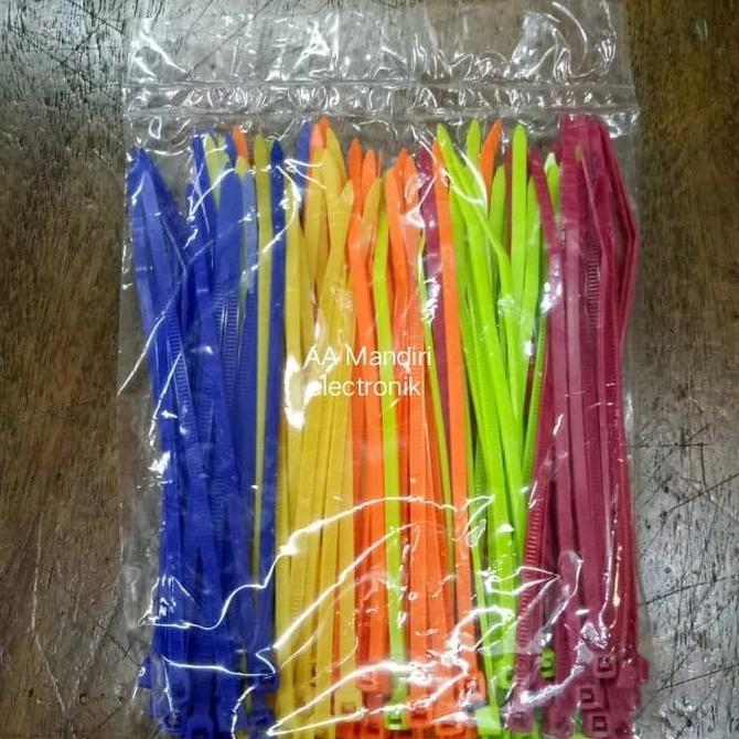 Ready kabel ties kabel ikat 10cm warna warni