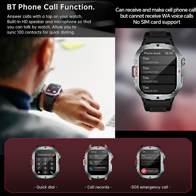 TERMURAH Totop SmartWatch C30Pro Sports Bluetooth Smartband 2.19 inch HD Screen Full Touch Bluetooth