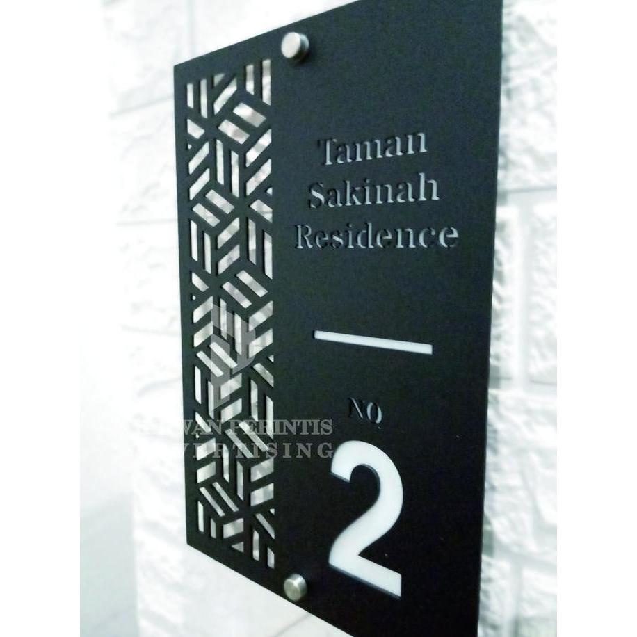 Nomor Rumah LED Akrilik Custom | HD1-B | PAPAN NO RUMAH ELEGAN LA