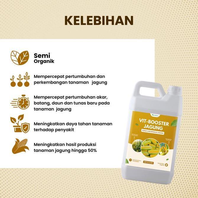 VIT-BOOSTER JAGUNG 5 LITER - Pupuk Semi Organik Cair dan ZPT Khusus Tanaman Jagung - Mempercepat Per