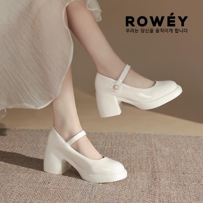 Rowey Sepatu Wanita Pump Shoes Hak Tahu Wanita Sepatu Heels Mary Jane Lucy LL
