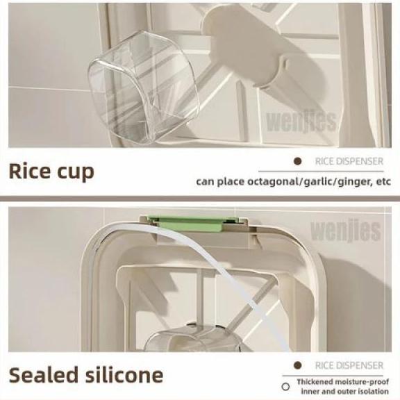 dispenser beras estetik rice box 25kg tempat beras 5 kg aesthetic  tempat beras aesthetic storage te