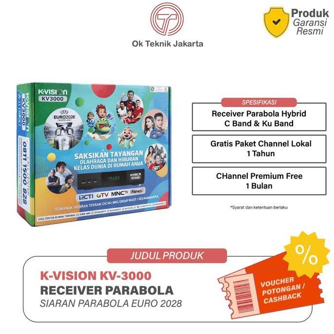 CUCI GUDANG - K-VISION - Receiver Parabola Kvision Bromo C2000 HD/ Receiver K Vision KV 3000 Hybrid