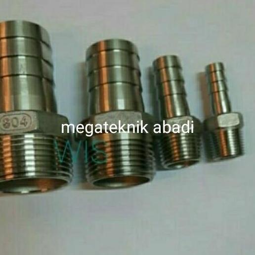 SPESIAL NEPLE SELANG 1 INCH STAINLESS / KING NEPLE 1 INCH NEPEL SELANG 1 INCH