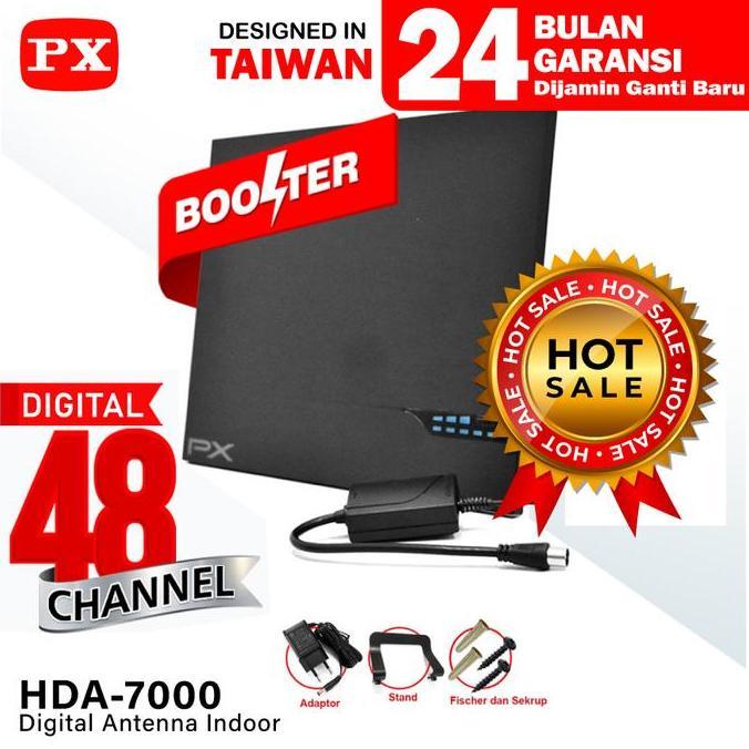 SALE - Antena TV Digital DVBT2 Indoor Booster Antenna Analog LED Indikator 4K PX HDA-7000