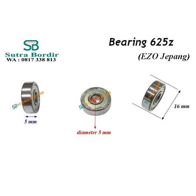 Bearing 625Zz Jepang Ezo Bearing 625Z Japan Bearing Industri Motor Dll