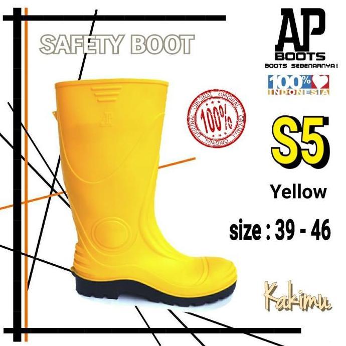 SEPATU SAFETY BOOT AP BOOTS S 5 YELLOW
