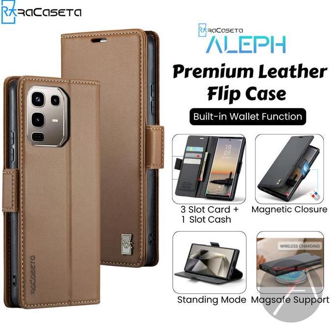 raCaseta ALEPH Flip Case untuk Infinix Note 50 Pro Note50 Note40 Pro Plus 40Pro 40 40S Hot 60 60Pro 