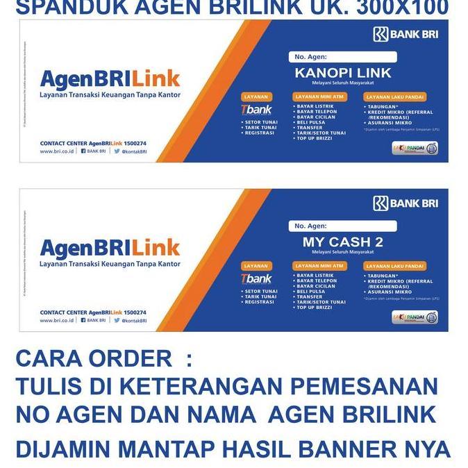 NEW - Spanduk Agen BRILINK ukuran 300x100 cm