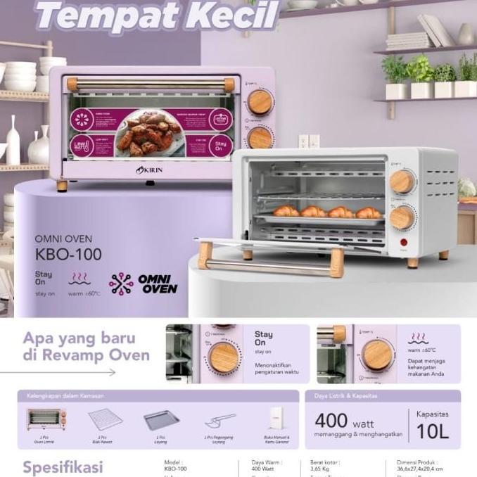 TERMURAH - Oven Kirin KBO100M / Oven Toaster Kirin KBO 100M / Kirin Oven 10ltr