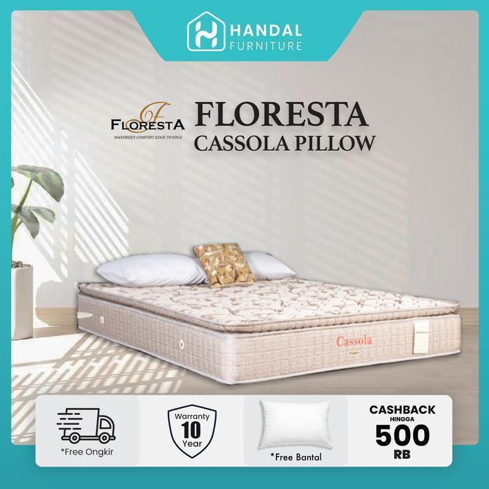 Kasur Springbed Floresta Cassola Pillow Top 100x200, 120x200, 160x200, 180x200, 200x200 Dengan M-Gua