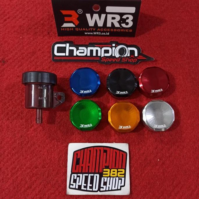 Tabung Minyak Rem Kecil Lurus WR3 + Tutup Tabung Minyak Rem CNC WR3