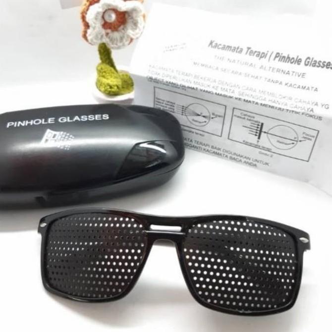 Medikl - Kacamata Terapi Pinhole Glasses Penyembuh Mata Minus Kacamata Minus Eyewear Hitam