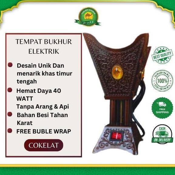 BEBAS ONGKIR - Tempat Bukhur Elektrik Mabkhara Tempat Dupa Tempat bukhur Elektrik Bukhur Gaharu Peng
