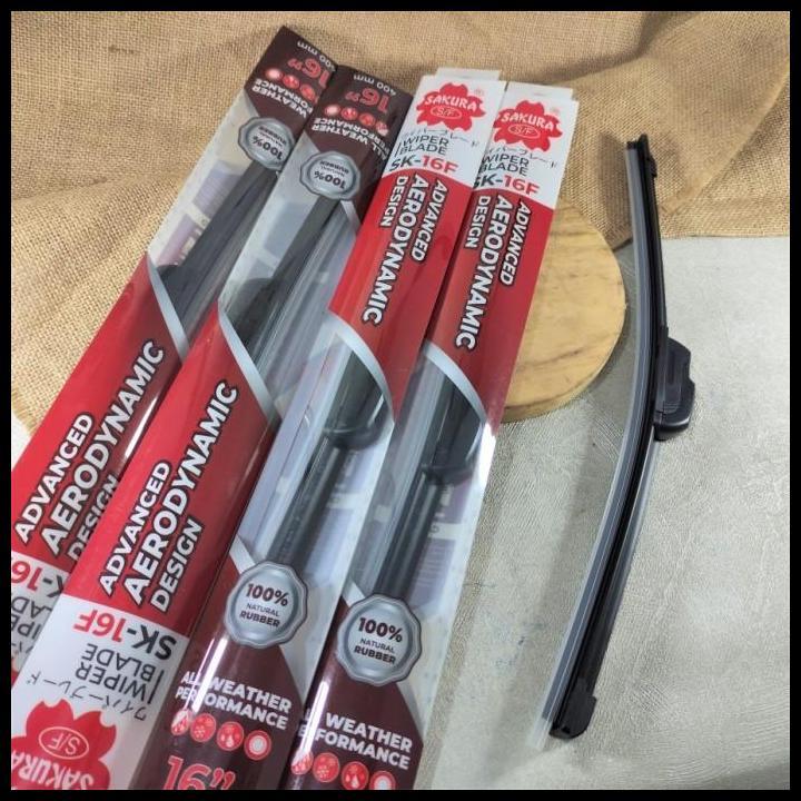 TERLARIS WIPER FRAMELESS KIJANG SUPER KARET KACA MOBIL SAKURA 