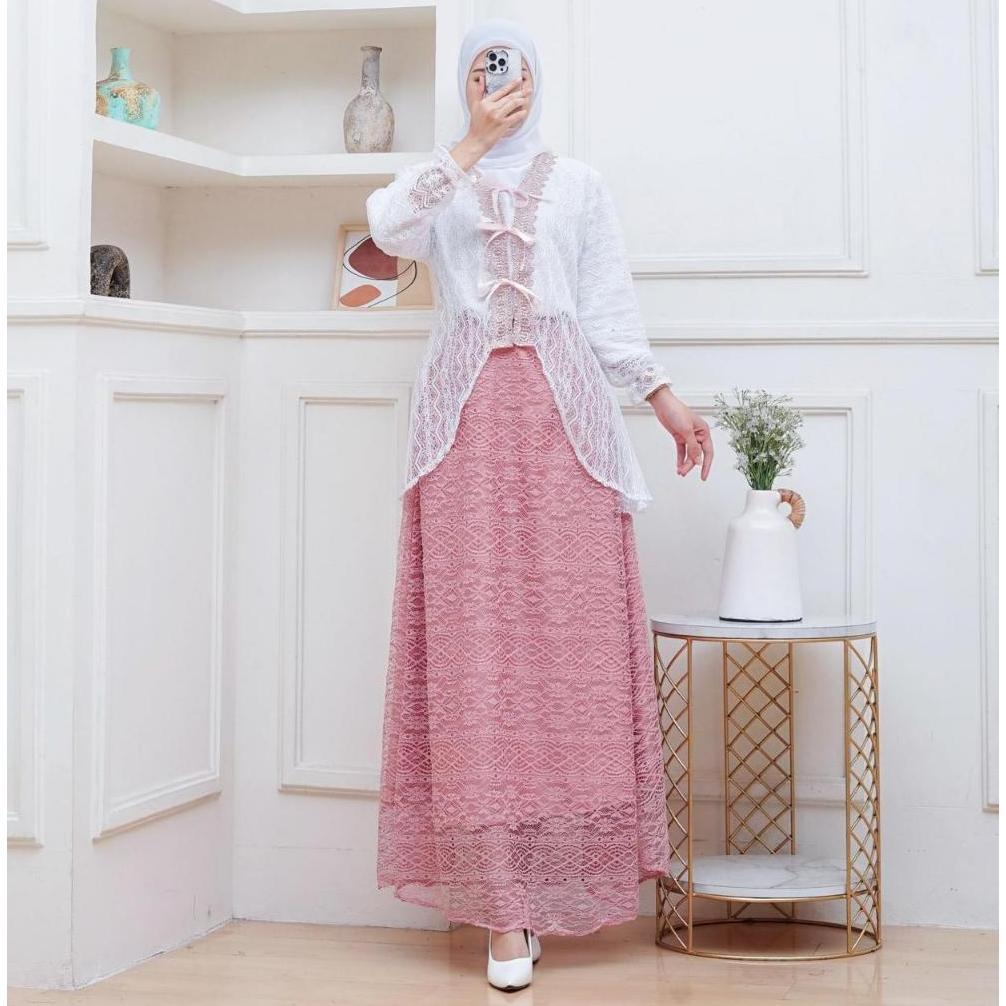 PROMO Rompi Lepas Wiza Dres Set inner Outer Dan Rok Tutu Rok Brokat Camelbusana Gamis Muslim Wanita 