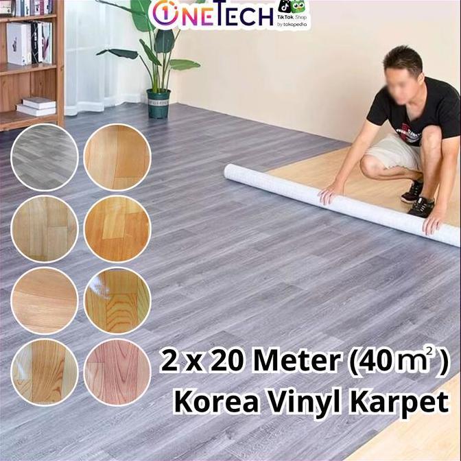 WHESTLI KARPET LANTAI VINYL KOREA (20 METER X 2 METER) GULUNGAN TEBAL TIKAR ALAS LANTAI