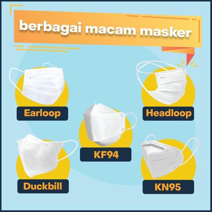 WESELTON Aneka Masker Mulut Earloop Headloop Duckbill Kf94 KN95 3D Dewasa Anak