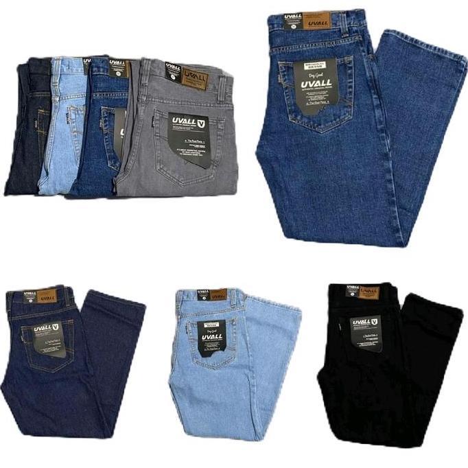 jasilbeny - uvall denim - celana jeans panjang pria original model reguler loose fit standar basic b
