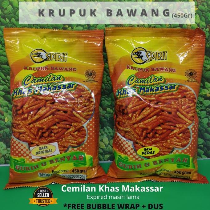 Krupuk / Kerupuk Bawang 450gram Kerupuk Bawang Khas Makassar / Makasar