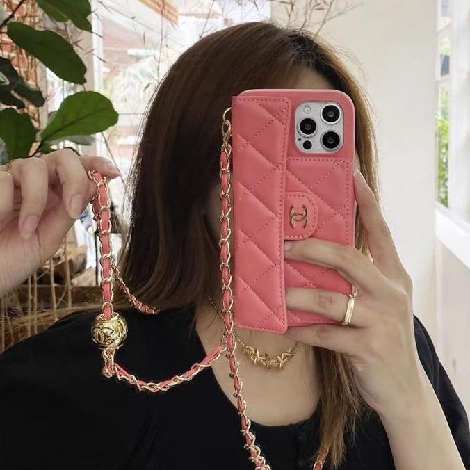 Case dompet lucu warna pink hitam casing soft tas mini Iphone 7 8 7+