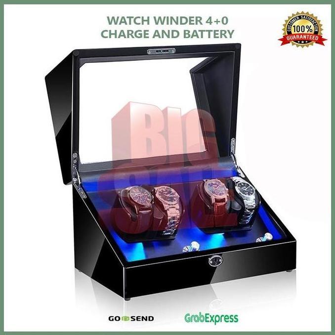 Watch Winder Pemutar Jam Tangan Otomatis 4+0 Slot Japan Motor Warranty