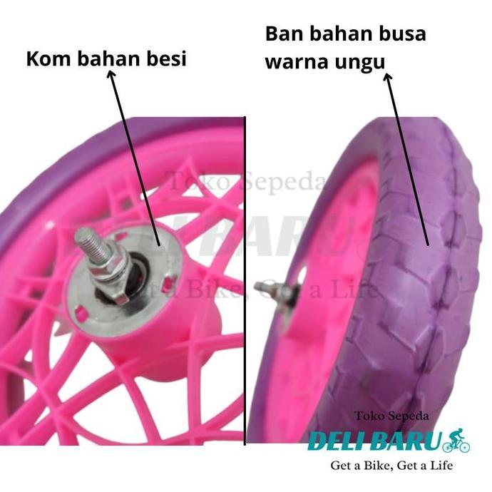 Promo Ban Buta Ban Busa Ban Mati Velg 12 Inch Komp Besi Sepeda Anak Cod