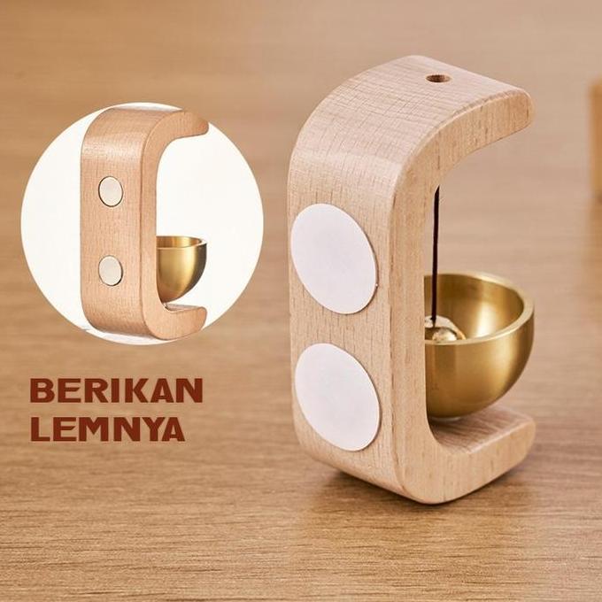 Trikup- Bel Lonceng Pintu/Bel Pintu Kayu Bel Dekorasi Ramadan Pintu Rumah Magnetik Beech Bel Lonceng