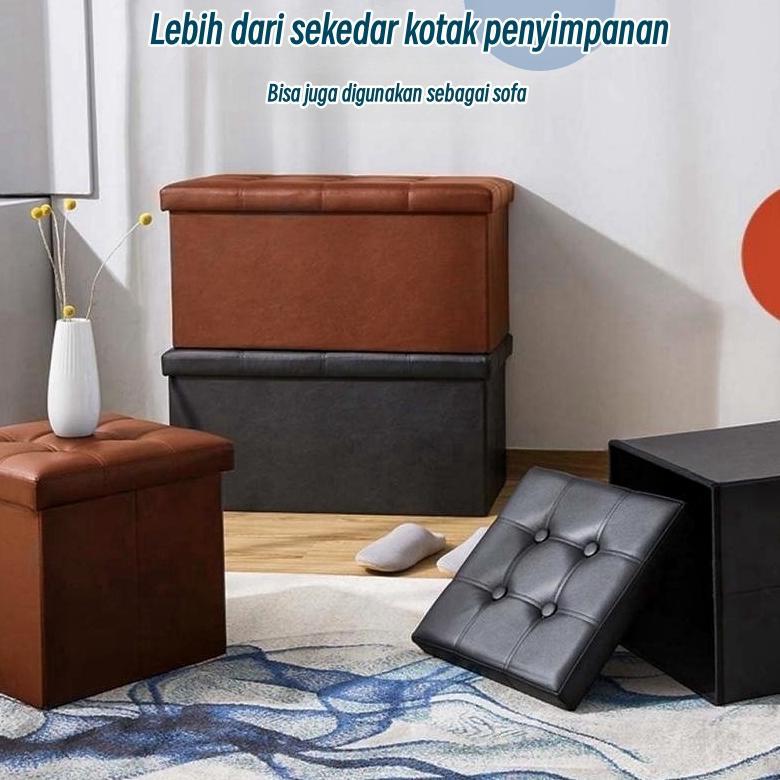 Storage Box Bisa dilipat Bangku  Kursi Penyimpanan Barang Bangku Serbaguna   Kotak Sofa Kotak penyim