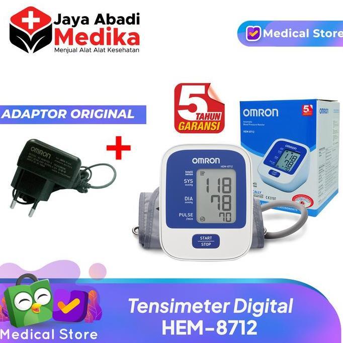 tensimeter omron 8712 hem-8712 tensimeter + adaptor original