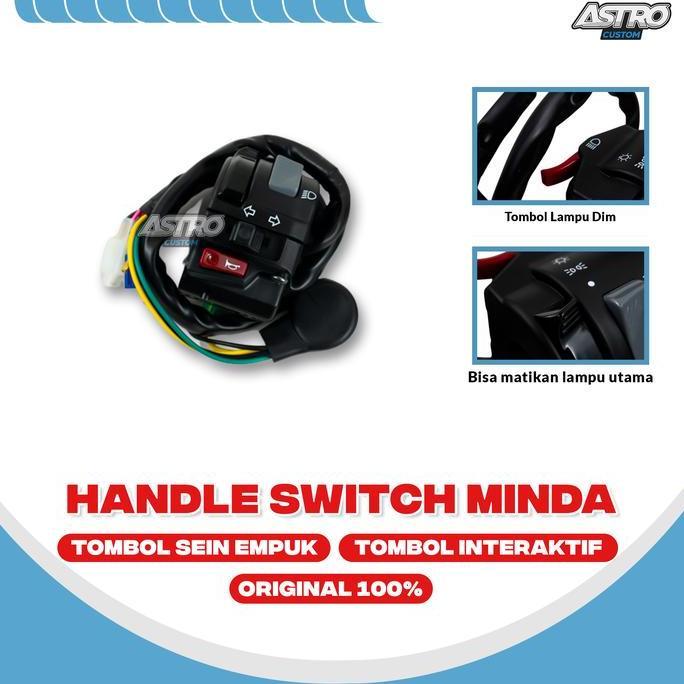 Trikup- Saklar Kiri Vixion Nmax & Cocok Ubahan Modifikasi Merk Minda R15 Rx King Aerox Lexi Pcx Vari