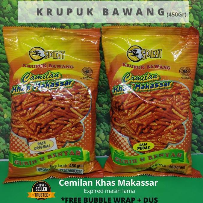 Krupuk / Kerupuk Bawang 450gram Kerupuk Bawang Khas Makassar / Makasar