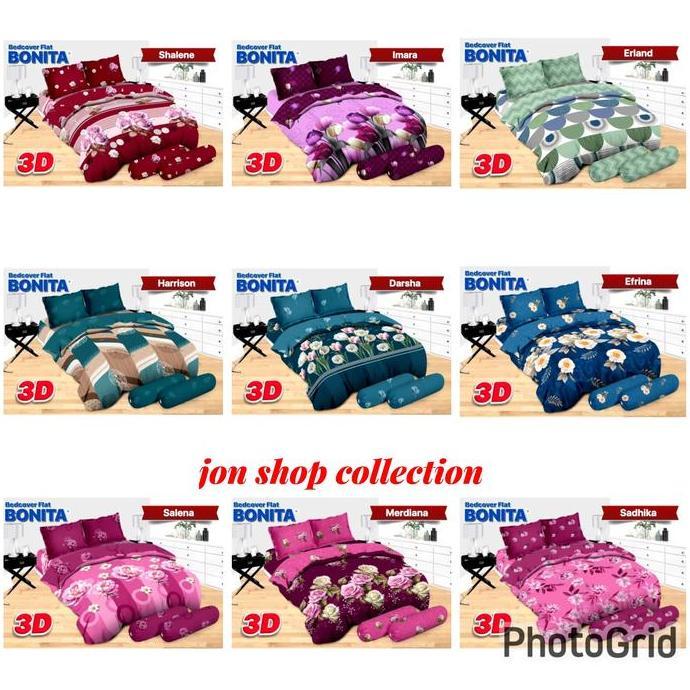 TERLARIS - Bedcover set bonita ukuran 160x200 motif list 2