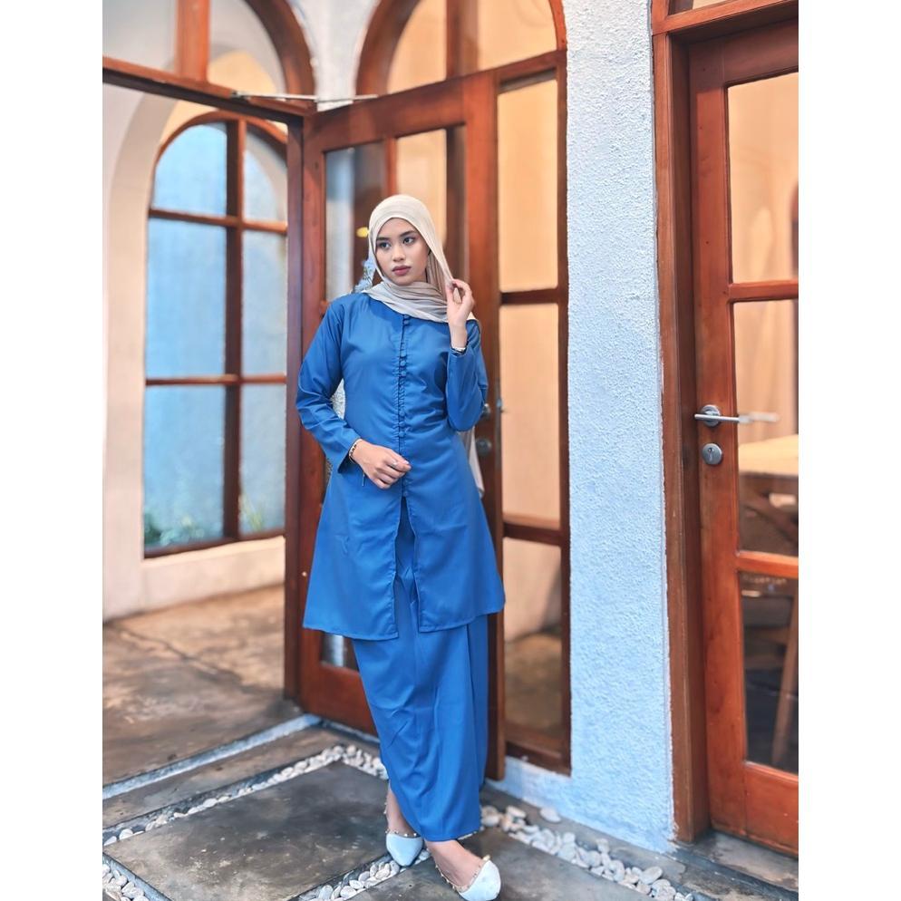 PRODUK VIRAL Dkhayru - Lyoraa Stelan Kurung Melayu Polos Terbaru Set Kurung Malay Remaja Stelan Rok 
