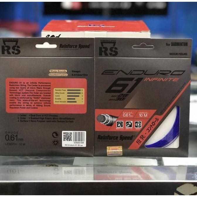 Senar Raket Badminton Rs Enduro 61 Original