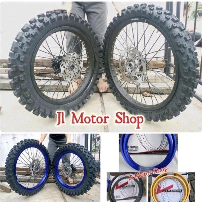 Paket Komplit Velg CRF 150 18 250 - 21 215 Paketan Velg Cross Trail CRF 18 21 + Ban Free Cakram