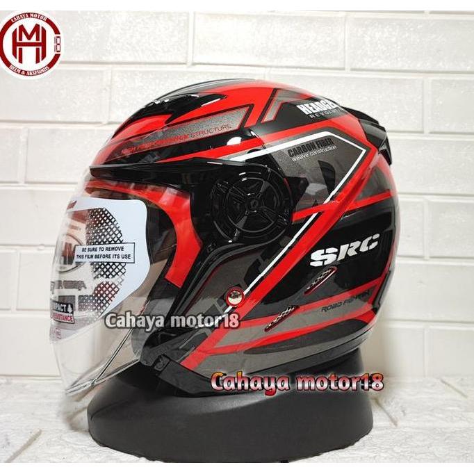 TERLARIS - Helm Nhk Gladiator motif touring red silver