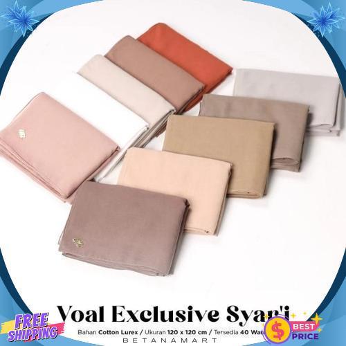 Hijab Segiempat Jumbo Voal Exclusive Syari 120X120Cm Jahit Tepi Umama