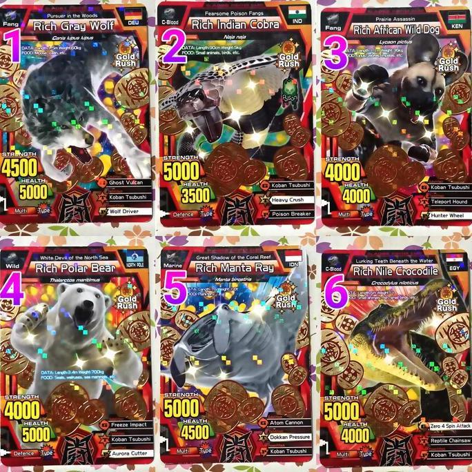 strong animal kaiser fighter normal rich gold rush satuan s1