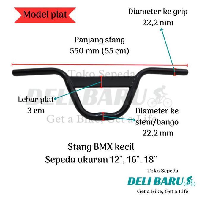 Promo Stang Bmx Diamater 22.2 Mm Sepeda Anak Ukuran 12, 16, 18 Cod