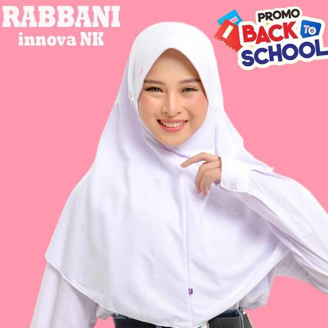 Rabbani ORI -Kerudung Rabbani Asli Innova NK (Pita Diluar) Kerudung Sekolah Jilbab Instan