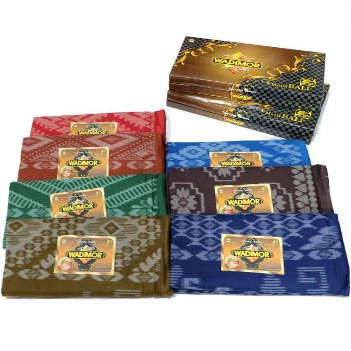 Sarung WADIMOR Motif Bali Pria Kain Tenun Samping Songket Batik Tradisional Premium Dewasa Laki Cowo