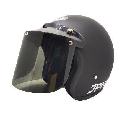 TERMURAH - HELM BOGO JPN HITAM DOFF KACA DATAR SMOKE