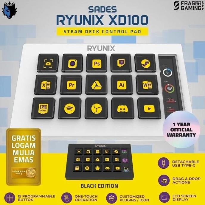 NEW Sades Ryunix XD100 Stream Deck ControlPad SadesXD100 Streamdeck Elgato