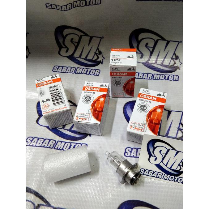 Bohlam Osram Halogen 12V - 25/25 Watt - Bohlam Halogen - Bohlam Lampu Depan Motor - Lampu Motor Mati